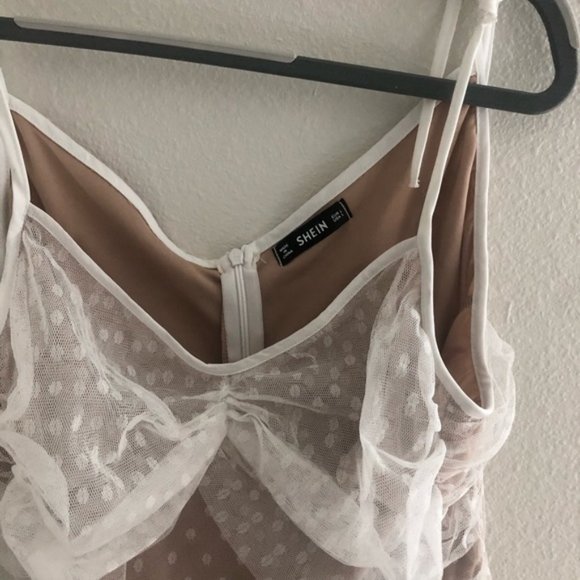 NEW  size Large 10 Undercover Babe Polka Dot Mesh Dress by SHEIN - Picture 9 of 16